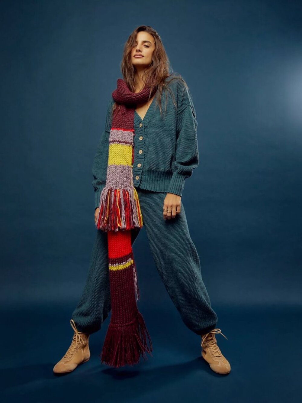 FREE PEOPLE Hailee Sweater Set - Balsam aka Dark Green